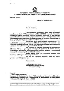 Oficio MPE de Caucaia para APEOC