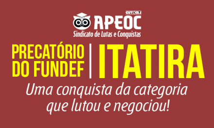 Itatira: Sindicato APEOC comemora pagamento dos precatórios do FUNDEF