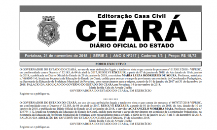 Governo do Ceará regulamenta seleção pública para composição do banco de gestores escolares para Escola Família Agrícola