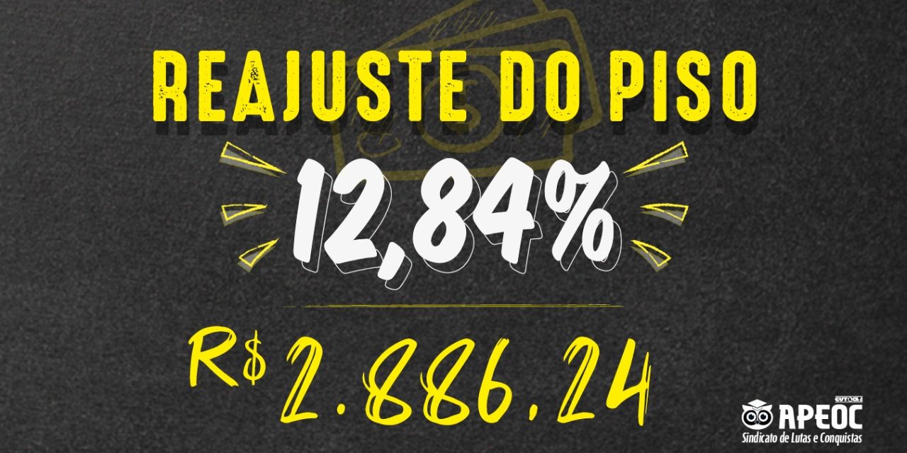 MEC RATIFICA REAJUSTE DO PISO DO MAGISTÉRIO EM 12,84%