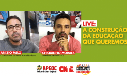 EDUCAÇÃO É O PILAR DA DEMOCRACIA, AFIRMA ANIZIO MELO EM LIVE