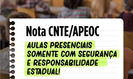 AULAS PRESENCIAIS SOMENTE COM SEGURANÇA E RESPONSABILIDADE ESTATAL!