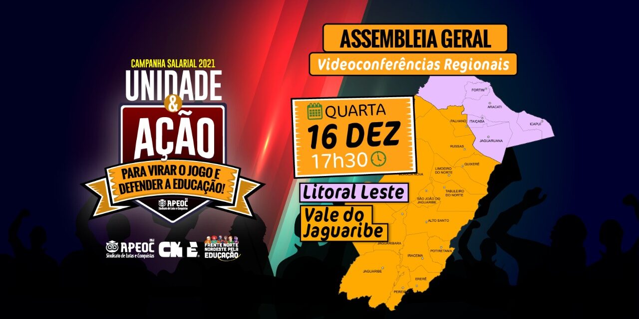 ASSEMBLEIA GERAL APEOC – 5ª Videoconferência Regional