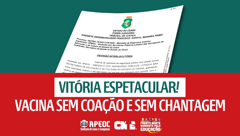 VITÓRIA ESPETACULAR! VACINA SEM COAÇÃO E SEM CHANTAGEM
