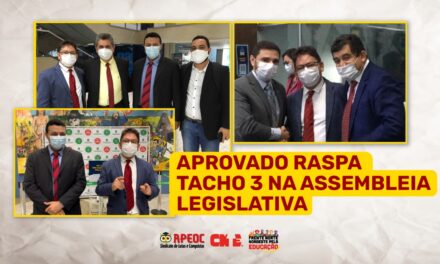 | URGENTE | APROVADO O RASPA TACHO 3 NA ASSEMBLEIA LEGISLATIVA