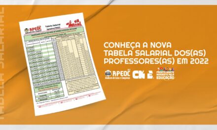 CONHEÇA A NOVA TABELA SALARIAL DOS(AS) PROFESSORES(AS) EM 2022