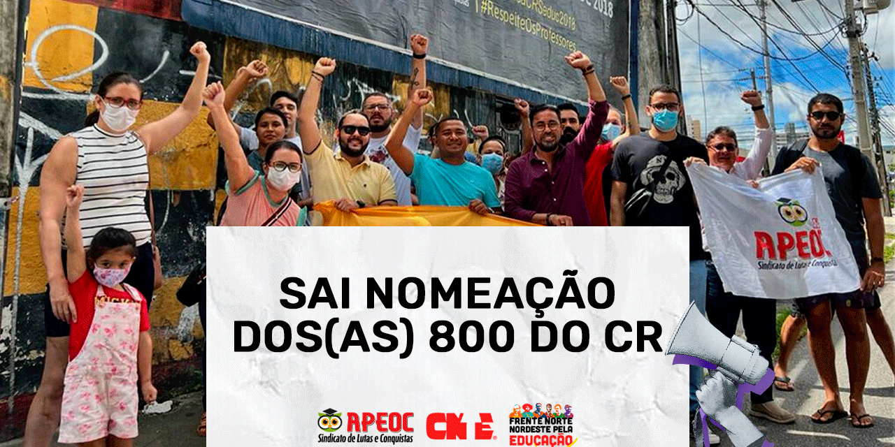 SAI NOMEAÇÃO DOS(AS) 800 DO CR