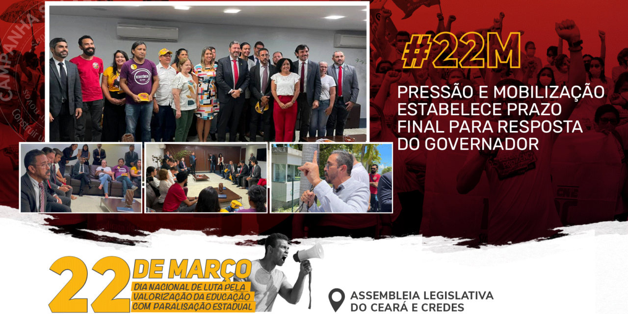 #22M • PRESSÃO E MOBILIZAÇÃO ESTABELECE PRAZO FINAL PARA RESPOSTA DO GOVERNADOR