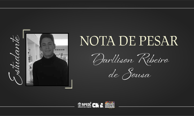 NOTA DE PESAR: ESTUDANTE DARLLISON RIBEIRO DE SOUSA