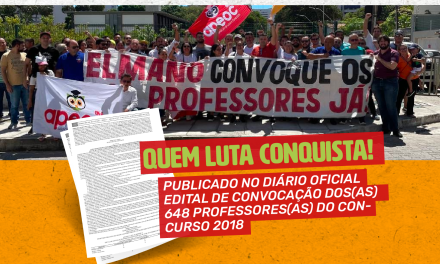 QUEM LUTA CONQUISTA • PUBLICADO NO DIÁRIO OFICIAL EDITAL DE CONVOCAÇÃO DOS(AS) 648 PROFESSORES(AS) DO CONCURSO 2018