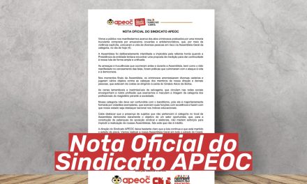 NOTA OFICIAL DO SINDICATO APEOC