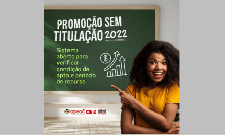 PROMOÇÃO SEM TITULAÇÃO 2022: SISTEMA ABERTO PARA VERIFICAR CONDIÇÃO DE APTO E PERÍODO DE RECURSO
