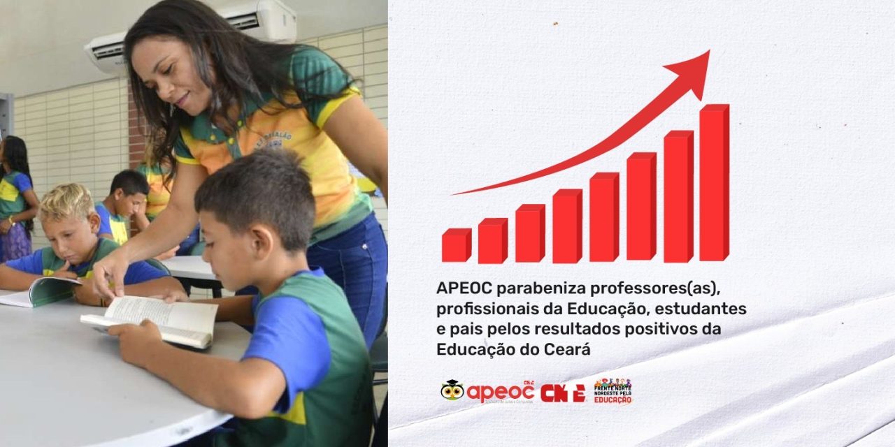 APEOC PARABENIZA PROFESSORES(AS), PROFISSIONAIS DA EDUCAÇÃO, ESTUDANTES E PAIS PELOS RESULTADOS POSITIVOS DA EDUCAÇÃO DO CEARÁ