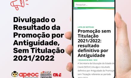 DIVULGADO O RESULTADO DA PROMOÇÃO POR ANTIGUIDADE, SEM TITULAÇÃO 2021/2022
