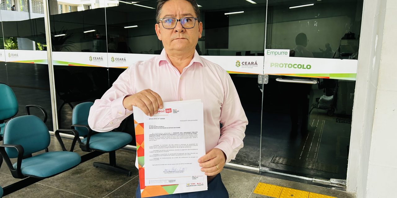 VICE-PRESIDENTE DA APEOC COBRA DA SEDUC ESTABILIDADE DOS PROFESSORES, PAGAMENTO DE LOTES DO PRECATÓRIO DO FUNDEF E DEMAIS PENDÊNCIAS