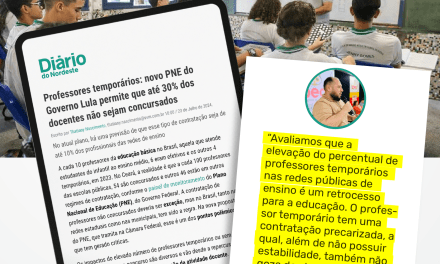 APEOC NA MÍDIA• DN• PROFESSORES TEMPORÁRIOS: NOVO PNE DO GOVERNO LULA PERMITE QUE ATÉ 30% DOS DOCENTES NÃO SEJAM CONCURSADOS <br><h3>No atual plano, há uma previsão de que esse tipo de contratação seja de até 10% dos profissionais das redes de ensino</h3> 