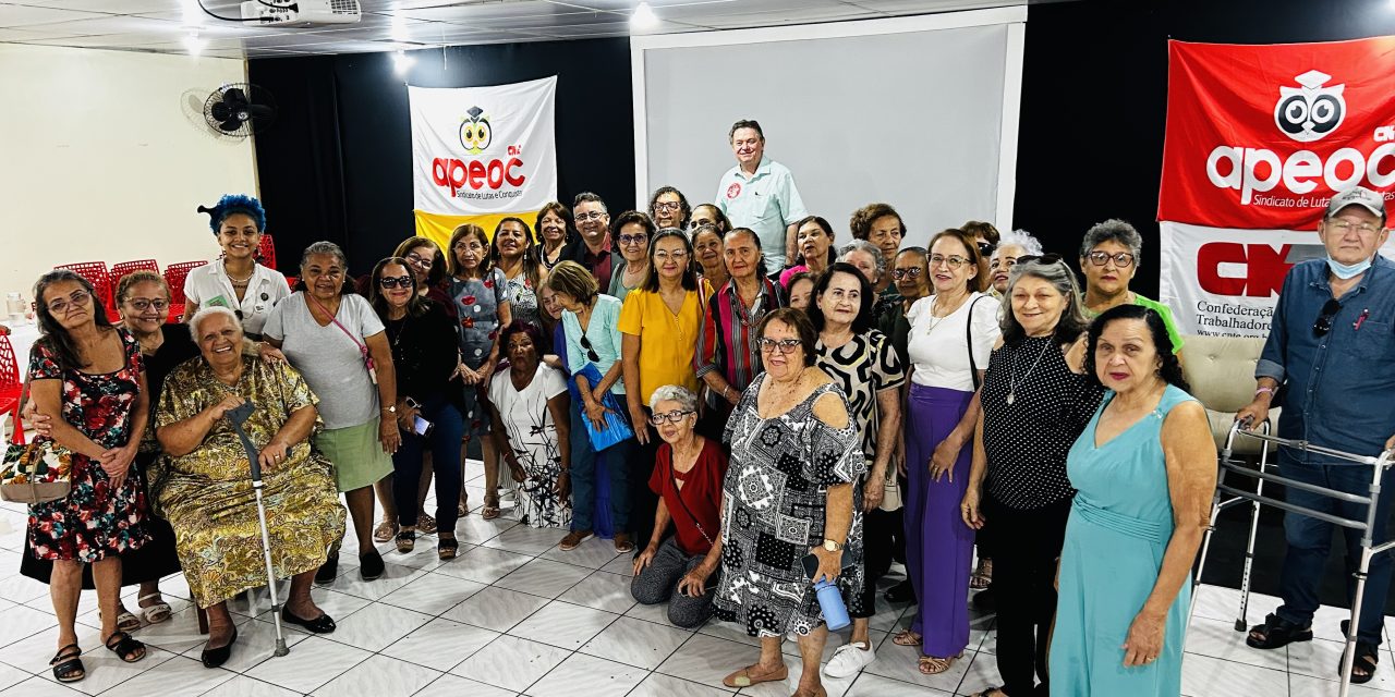SINDICATO APEOC REALIZA MAIS UM ENCONTRO COM APOSENTADOS E APOSENTADAS SOBRE SAÚDE MENTAL