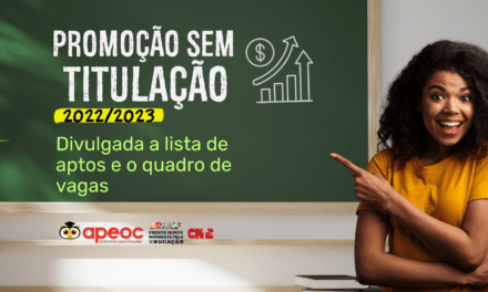 PROMOÇÃO SEM TITULAÇÃO 2022/2023: DIVULGADA A LISTA DE APTOS E O QUADRO DE VAGAS