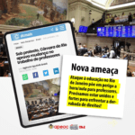 NOVA AMEAÇA: ATAQUE À EDUCAÇÃO NO RIO DE JANEIRO PÕE EM PERIGO A HORA/AULA PARA PROFESSORES. PRECISAMOS ESTAR UNIDOS E FORTES PARA ENFRENTAR A DERRUBADA DE DIREITOS!