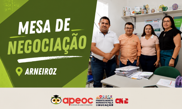SINDICATO APEOC SE REÚNE COM SECRETÁRIA DE EDUCAÇÃO PARA TRATAR DE PLANO DE CARGOS E CARREIRAS, ANUÊNIO E LICENÇA-PRÊMIO