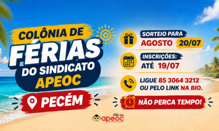 COLÔNIA DE FÉRIAS DO PECÉM | SORTEIO AGOSTO