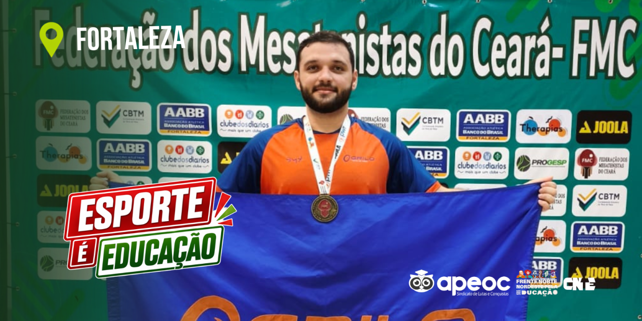 ATLETA APOIADO PELO SINDICATO APEOC GARANTE 1º LUGAR NO CAMPEONATO CEARENSE DE TÊNIS DE MESA