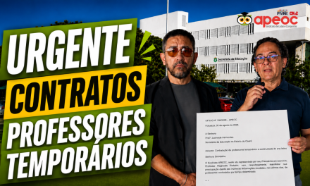 SINDICATO APEOC COBRA DA SEDUC SOLUÇÃO URGENTE PARA PROBLEMA NA CONTRATAÇÃO DE PROFESSORES TEMPORÁRIOS