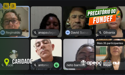 SINDICATO APEOC SE REÚNE COM CATEGORIA DE FORMA VIRTUAL PARA TRATAR DE PRECATÓRIO DO FUNDEF E FAZ ENCAMINHAMENTOS