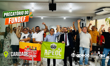 CATEGORIA REAFIRMA LUTA PELA INTEGRALIDADE DOS RECURSOS DO PRECATÓRIO DO FUNDEF, SEM DESCONTO DE IMPOSTO DE RENDA