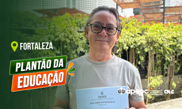 PRESIDENTE DA APEOC EM PLANTÃO NA SEDUC COBRA AVANÇOS NAS PROMOÇÕES SEM TITULAÇÃO, PAGAMENTO DE HERDEIROS E AFASTAMENTO PARA MESTRADO E DOUTORADO PROFISSIONAL