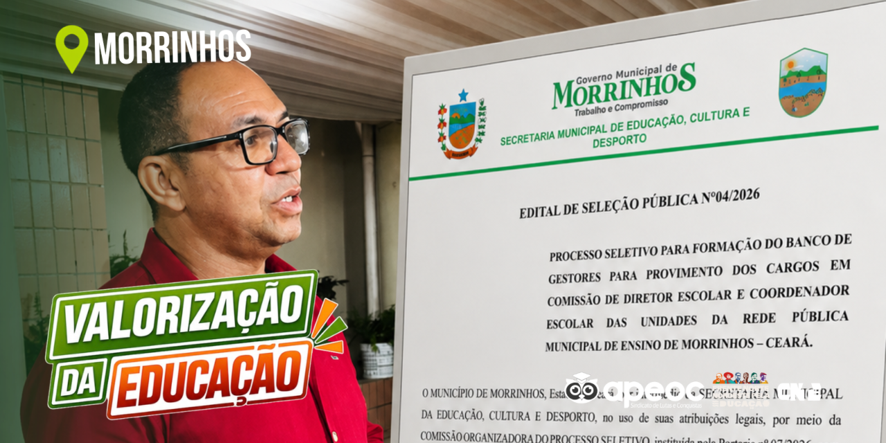 REIVINDICAÇÃO HISTÓRICA DO SINDICATO APEOC É EFETIVADA COM PUBLICAÇÃO DE EDITAL PARA SELEÇÃO DE DIRETORES E COORDENADORES ESCOLARES